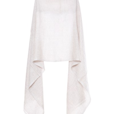 True Pashmina Knitted Shawl White